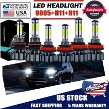 For Honda Pilot 2006-2018 Combo LED Headlight High Low Fog Light Bulbs Kit 6500K