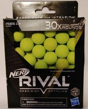 Nerf Rival Edge Series High Impact 30x Rounds Green 30 Balls Open Box Verified