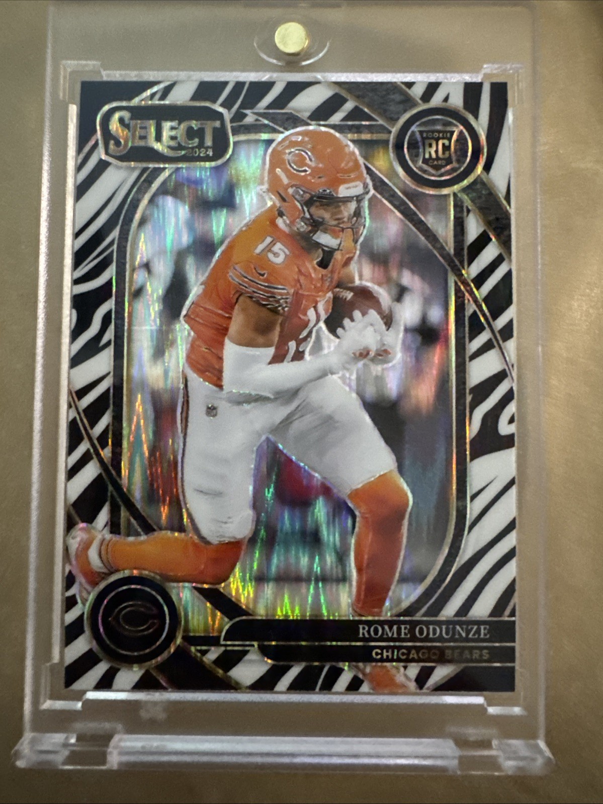 🔥🔥2024 Panini Select - Bears Club Level #236 Rome Odunze Zebra Prizm🔥🔥