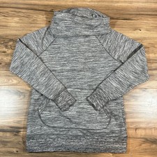 LL Bean Womens MD Gray Cozy Marled Cowl Neck Pullover Sweatshirt