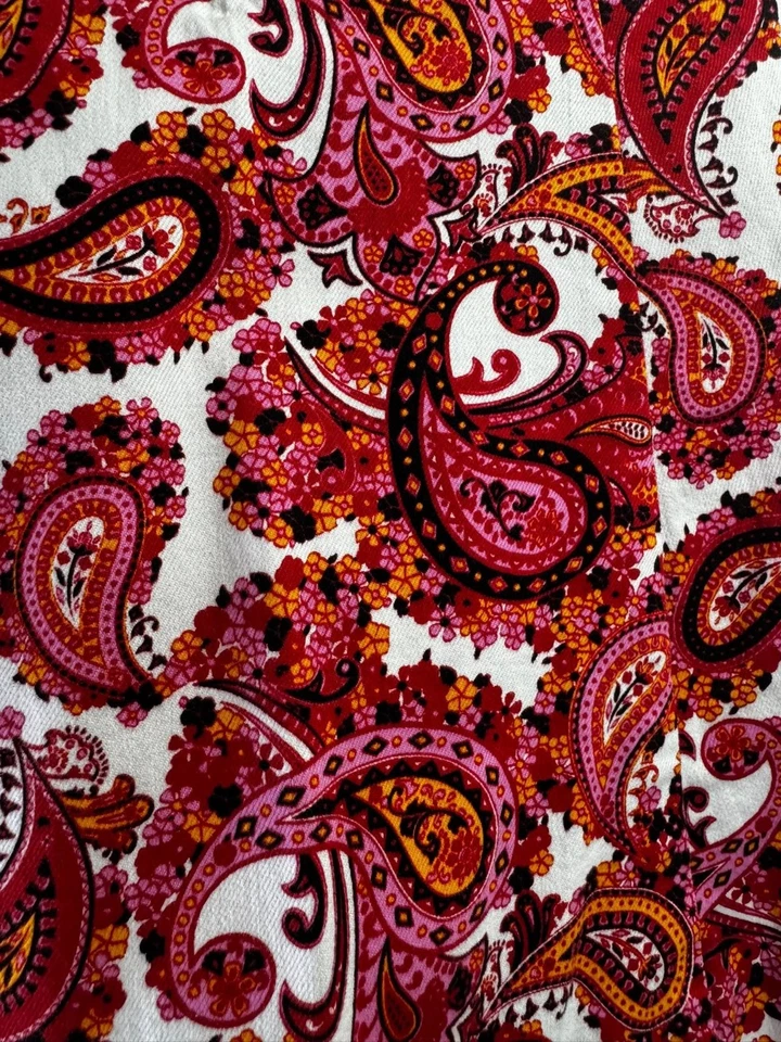 Jessica London Women's Red Paisley Pants - Size: 3XL (22W) Tall - Waist 42" - Image 2 of 4