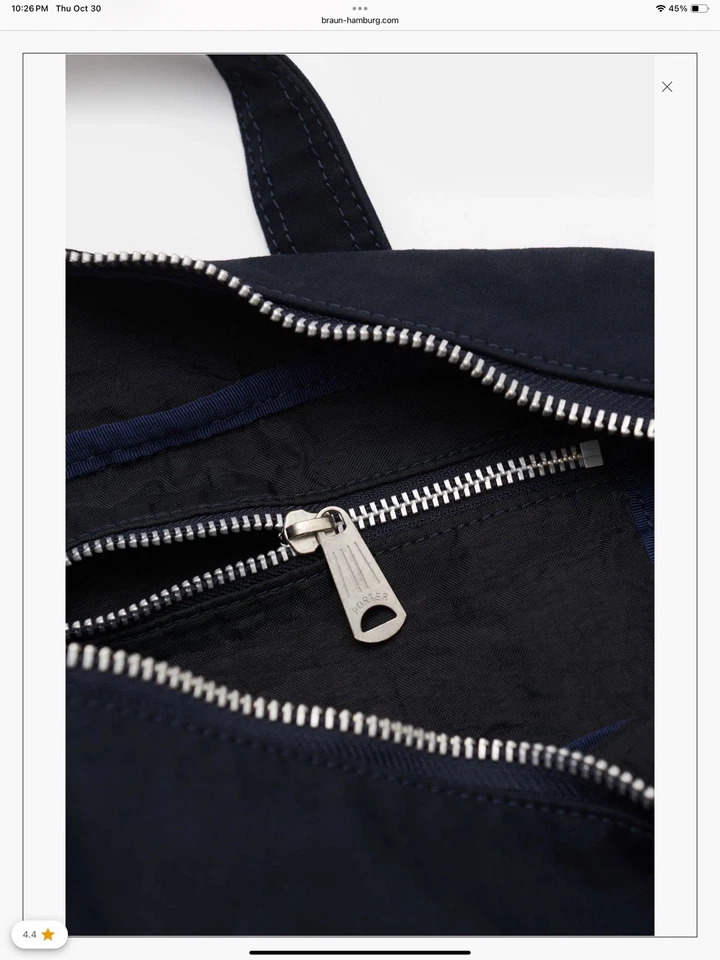 Bolso Bandolera de Lona Yoshida Porter Crag 2 Vías Boston Azul Marino Foto 3 de 4