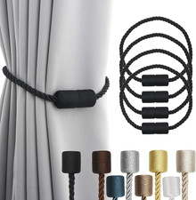 4 Pack Strong Magnetic Curtain Tiebacks Outdoor Elegant Decorative Tie Backs Mod