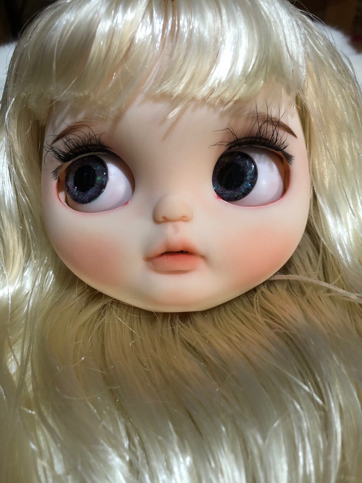 12inch Blythe Factory Custom Doll 4 Glass Eye Chips, 19-Joint Body  Dress Includ