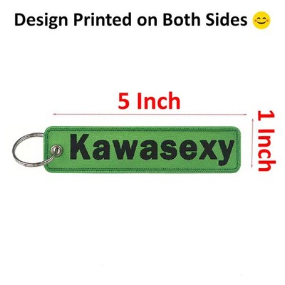 Kawasexy Keychain Green Kawasaki Parody Motorcycle Biker Gift