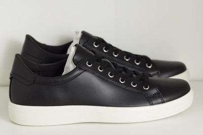 ECCO Soft Classic M Black Leather / White Sole Men s US 11 11.5 45