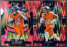 2025 Panini Select RJ Harvey Rookie Card Pink Shock Prizm Lot