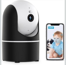 Indoor Wifi Smart Cam 1080p Night Vision Motion Detection 2 Way Audio 8x Zoom