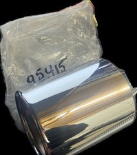 ROUND CHROME EXHAUST TIP 2-1/2" IN x 5" OUT x 6"L