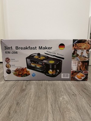 3in1 Breakfast Maker Frühstücksmaschine NEU