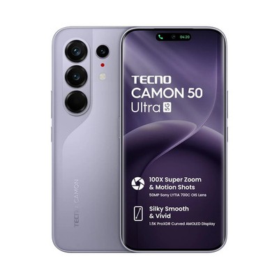 Tecno CAMON 50 Ultra 5G (Purple 8GB+256GB)Dimensity 7400 Ultimate Unlocked Phone