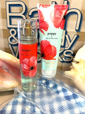 NEW Bath Body Works POPPY Fragrance Mist Body Cream Full Size-8 fl oz/8 oz