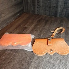 Fashion Sunglasses Holder Case Carrier Lot Faux Leather Snap  Soft Liner