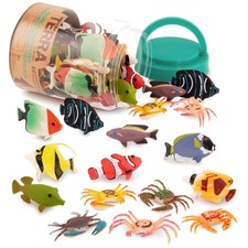 Realistic Tropical Fish Crab Toys - Educational Playset