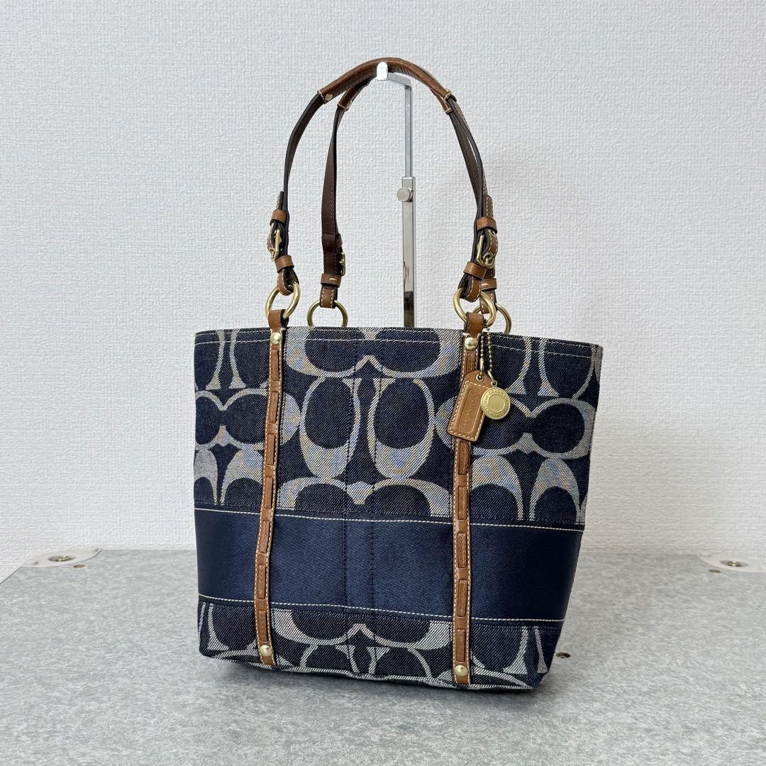 バッグ Coach Signature Denim Canvas Legacy Bag Coach Legacy Denim Signature Tote Bag 946 | eBay
