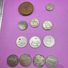 15 x Ireland Irish Eire Coins 1D 3D 6D 2P 5P 1S Shilling 1960-70s 