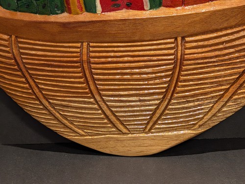 Vintage Holz Obst Gemüse Korb Wandbehang handgefertigt und bemalt Jamaika - Bild 6 von 16