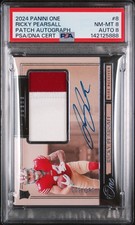 2024 PANINI ONE PATCH AUTO #8 RICKY PEARSALL 79/199 PSA 8 AUTO 8