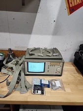 HP Hewlett Packard 1650A Logic Analyzer  (ZLI58) With Pod Adapters Lot Rare!