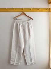 Vintage 90s Liz Claiborne Lizsport linen cotton twill high waist pants trousers