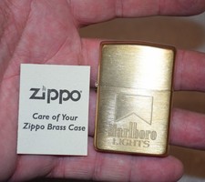 Marlboro Lights Solid Brass Zippo Lighter 2000