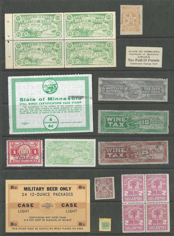 Lot of (19) Different US State Revenue Stamps MINT NICE LOOK!!! High Cat Value!