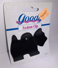 NEW Vtg 90s Goody Retro Novelty Hair Clip Black Scotty Scottie Dog CUTE