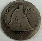 1853 Arrows And Rays Seated Liberty Quarter Exact Coin Imaged #SL274