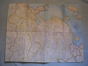 VINTAGE CHINA MAP National Geographic November 1964