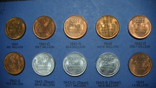 LINCOLN WHEAT MEMORIAL PENNY CENT SET 90 COINS 1941 1974 STEEL WAR PENNIES BU - Picture 12 of 20