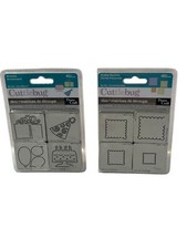 Cricut Cuttlebug Dies - Birthday Scallop Squares Lot of 2 New NIP Crafts