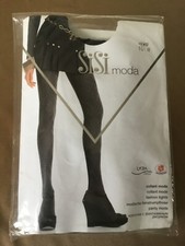 Women's SiSi Moda Italian Black Fashion Tights Size S.