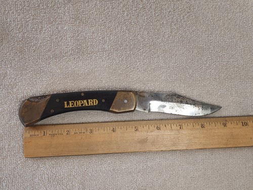 Vintage Leopard Pakistan Stainless Steel Lockback Folding Pocket Knife - Picture 9 of 9