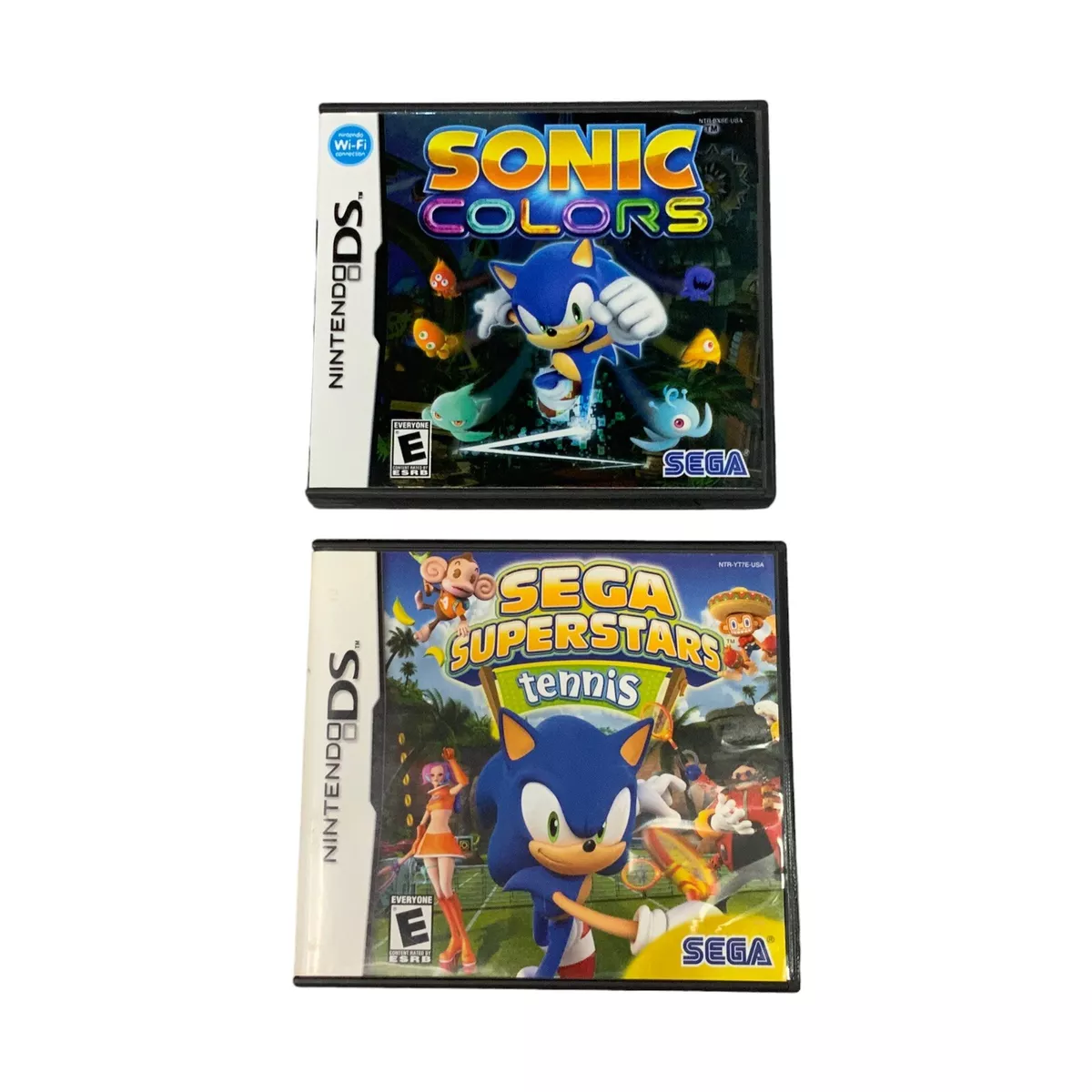 Sonic Colors Nintendo DS Sega Superstars Tennis Case & Manual ONLY 