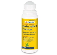 Pain Relief Roll-On Liquid, Lidocaine 4%, Maximum Strength, Odor-Free, 2.5 fl oz