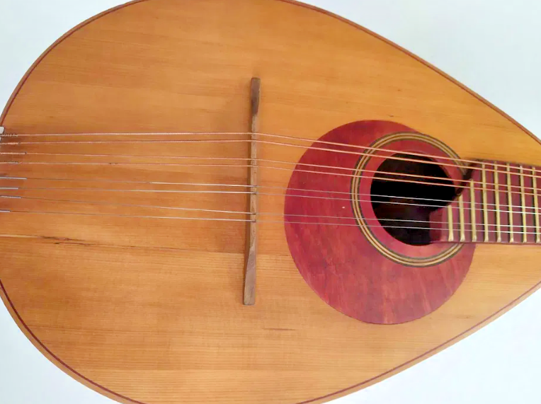 Vintage Mandolin WATERMELON Striped Balalaika USSR Folk Ethnic Musical