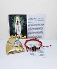 AMULETO DE SANTA MUERTE PARA EL DINERO SUERTE AMOR Y PROTECCION INSTRUCCIONES