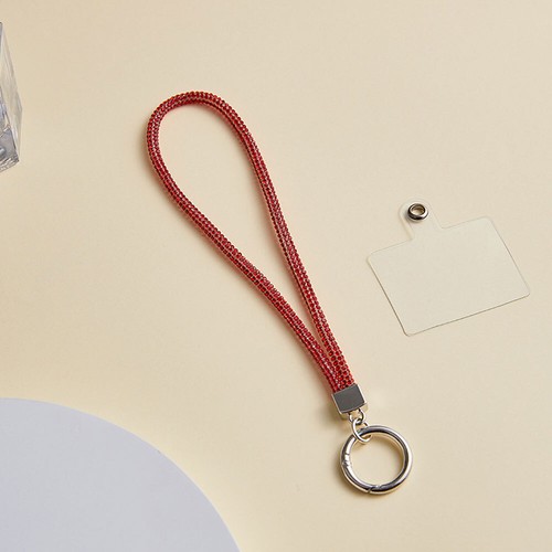 Bling-Keychain Rhinestone Phone Lanyard Wrist Strap Hanging Cord Anti-lost Ropes - Picture 19 of 21