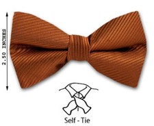 Men's 100 Silk Designer Self Tie Solid Woven Bowtie- NWT
