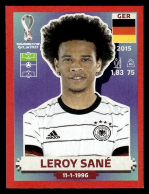 Leroy Sané Red 2022 Panini FIFA World Cup Qatar #GER 19 Sticker