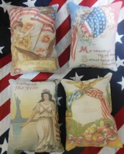 Primitive/Patriotic/Vintage Bowl Fillers-Ornies-Cupboard Tucks-set of 4-Set #2