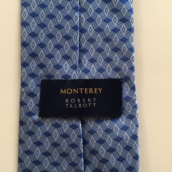 robert talbott tie blue small pattern 100% silk m… - image 3