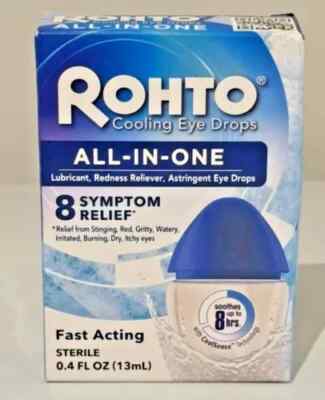 2 PACK:Rohto Cooling Eye Drops All In One 8 Symptom Dry Itchy relief 0.4 EXP2027