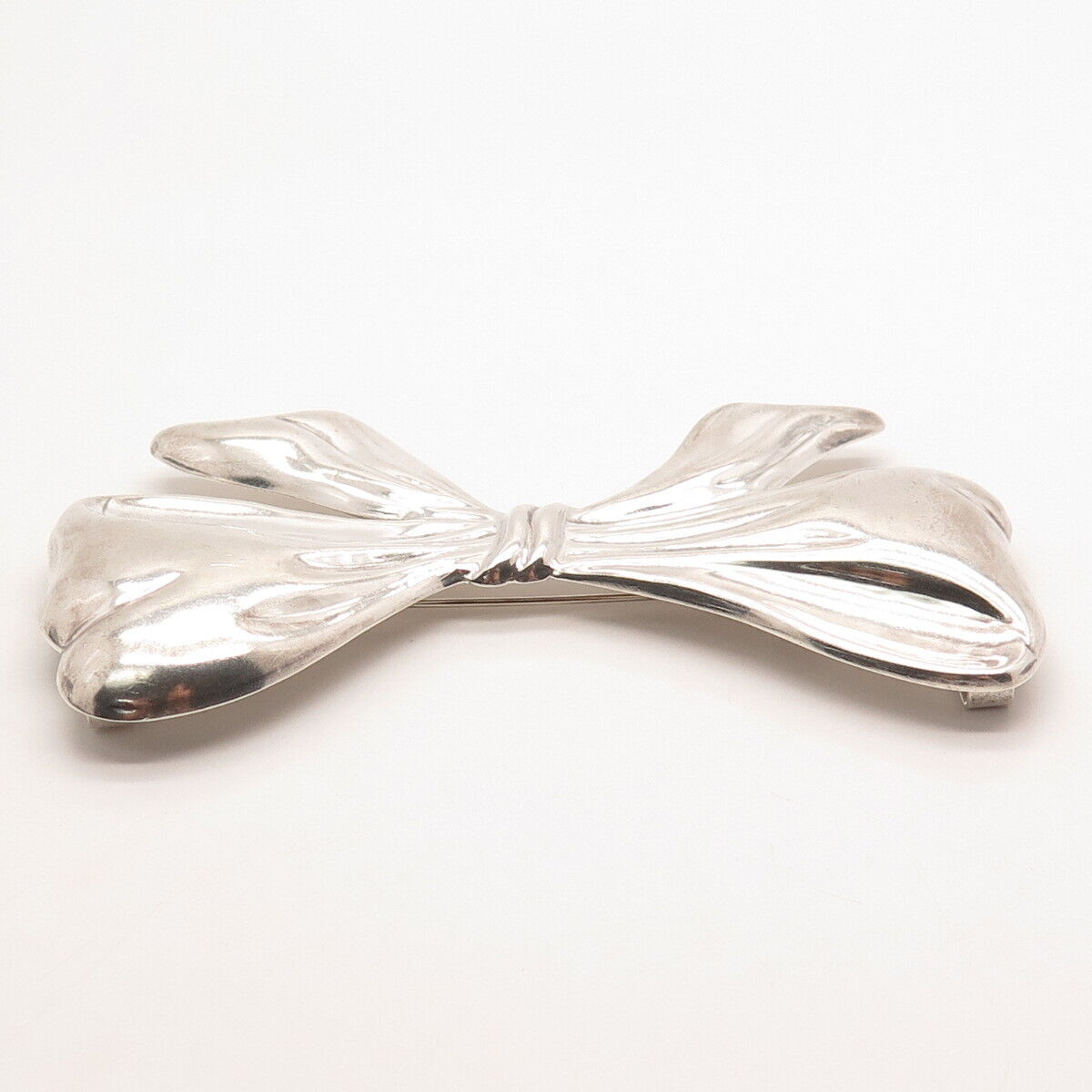 925 Sterling Silver Vintage Bow Large Pin Brooch - image 6