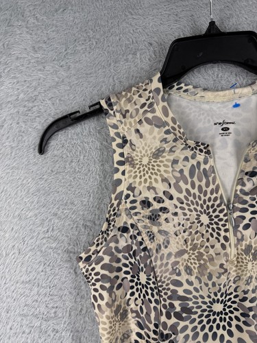 SheBeest Cycling Jersey Womens Extra Small Beige Floral 1/4 Zip 100% Polyester - Picture 3 of 14