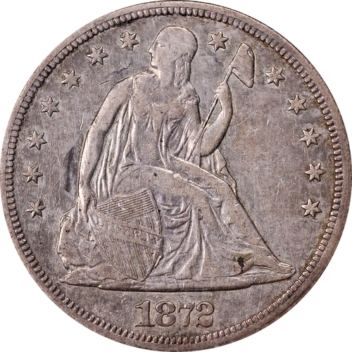 1872-S Seated Liberty Dollar NGC XF40 Key Date Great Eye Appeal Nice Strike