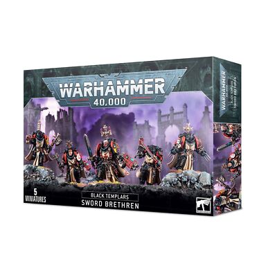 Warhammer 40000 Black Templars Sword Brethren Miniatures 5 Unpainted Figures