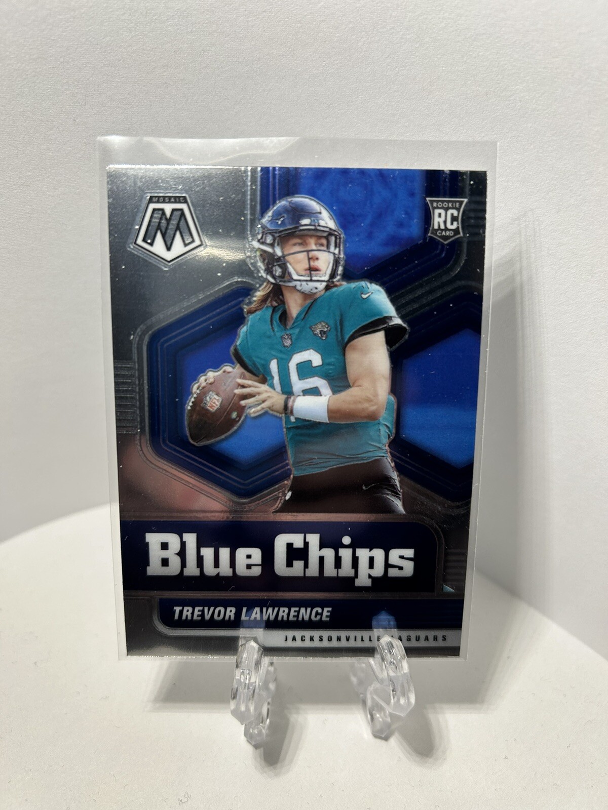 2021 Trevor Lawrence Panini Mosaic Rookie Blue Chips RC MINT 🔥🔥🔥