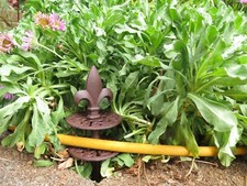Cast Iron Flower Garden Hose Pipe Reel Guides. 3 Options. Fleur de lis Acorn