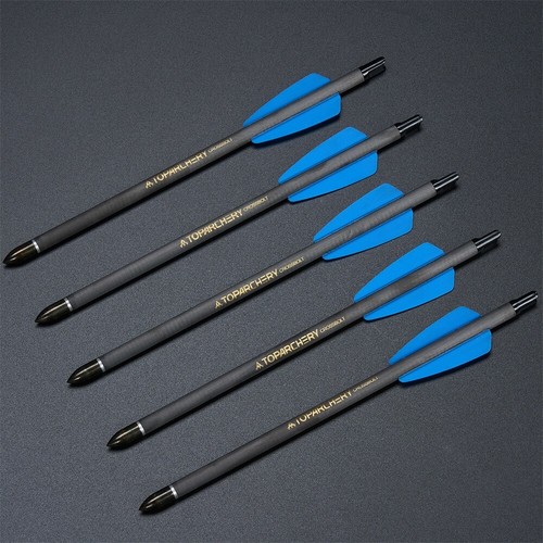 7.5" Carbon Bolts Arrows OD 7.5mm SP350 Bolts shooting Hunting Arrows 6/12/24pc - Picture 36 of 43